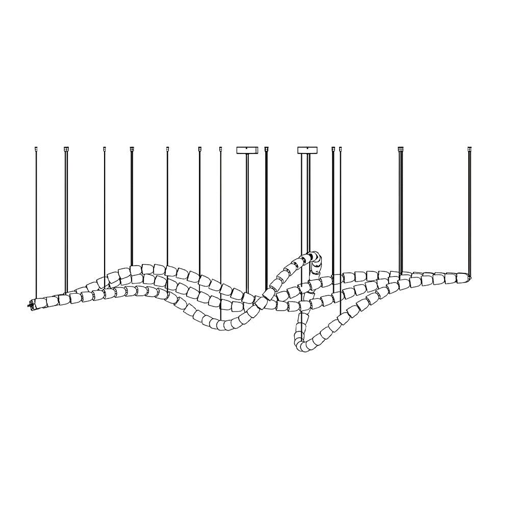 Nexus candelabru din cristal, cromat