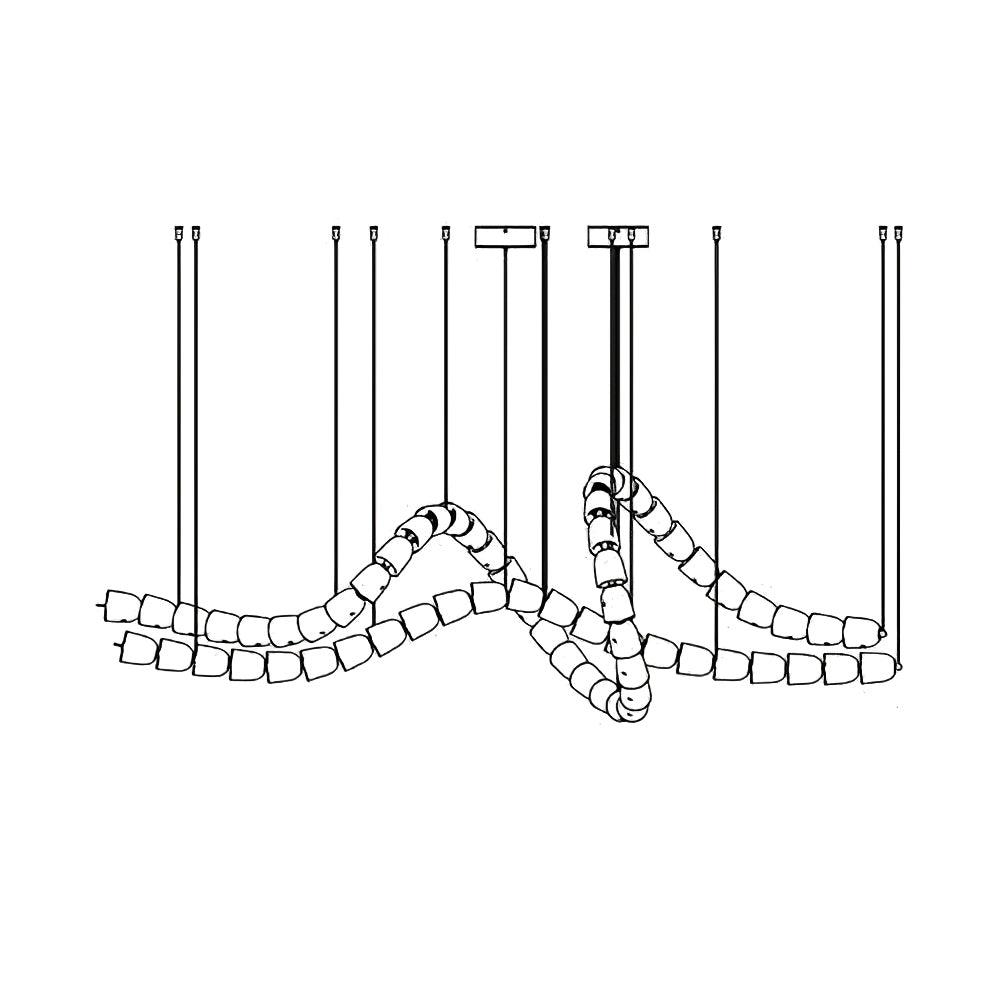 Nexus candelabru din cristal, cromat
