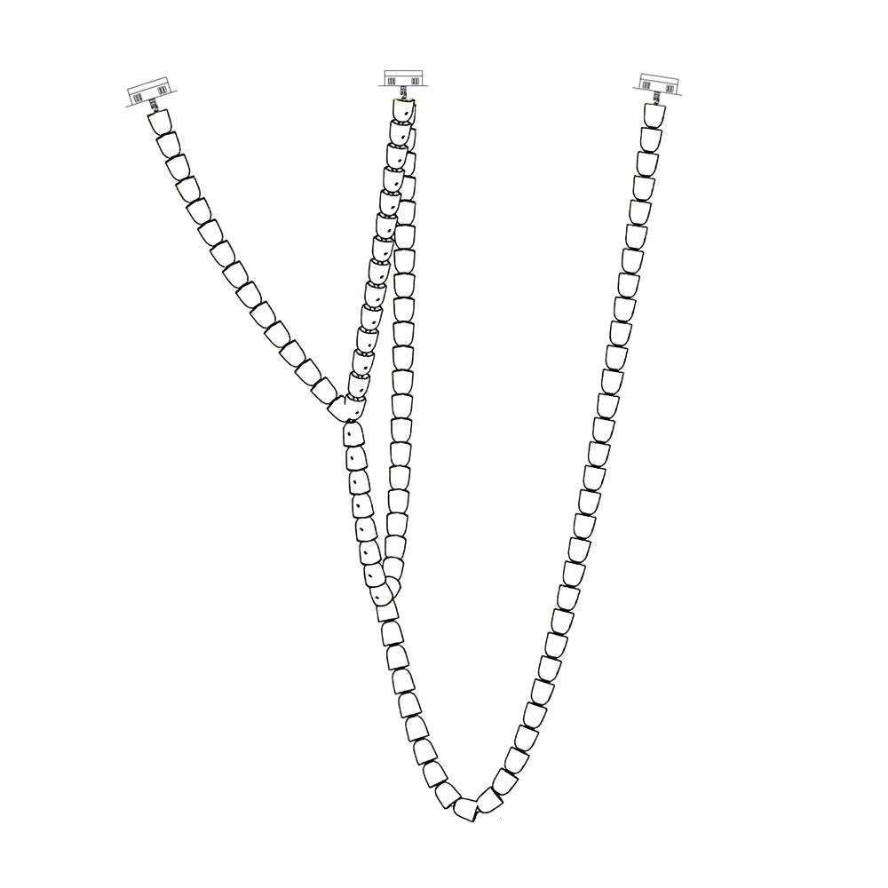 Nexus candelabru din cristal, cromat