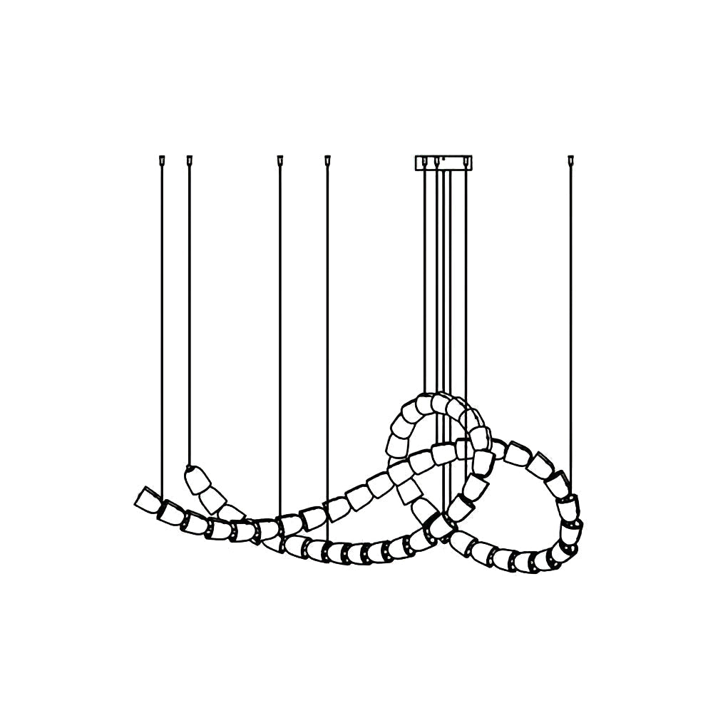 Nexus candelabru din cristal, cromat