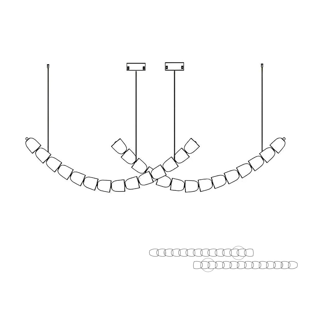 Nexus candelabru din cristal, cromat