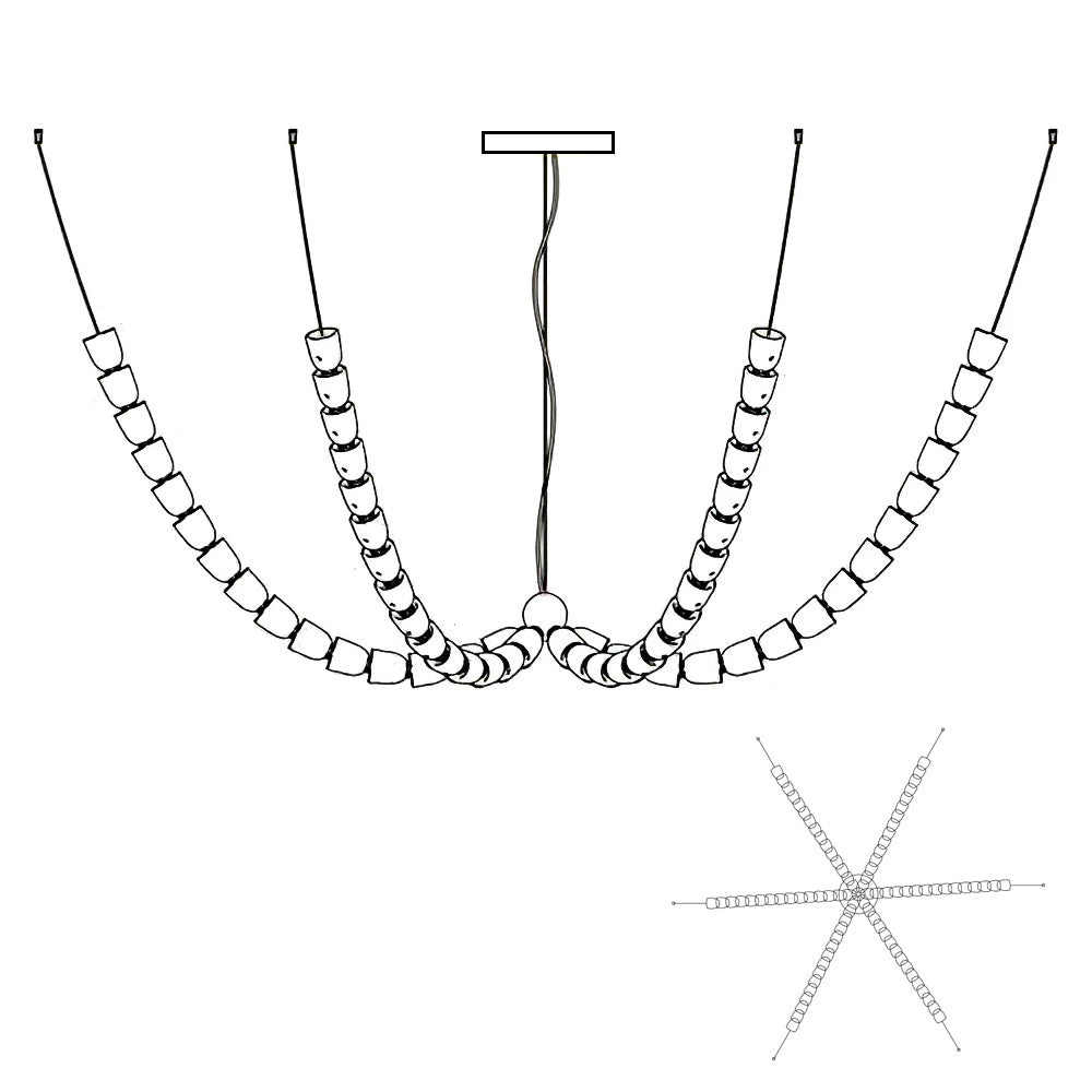 Nexus candelabru din cristal, cromat