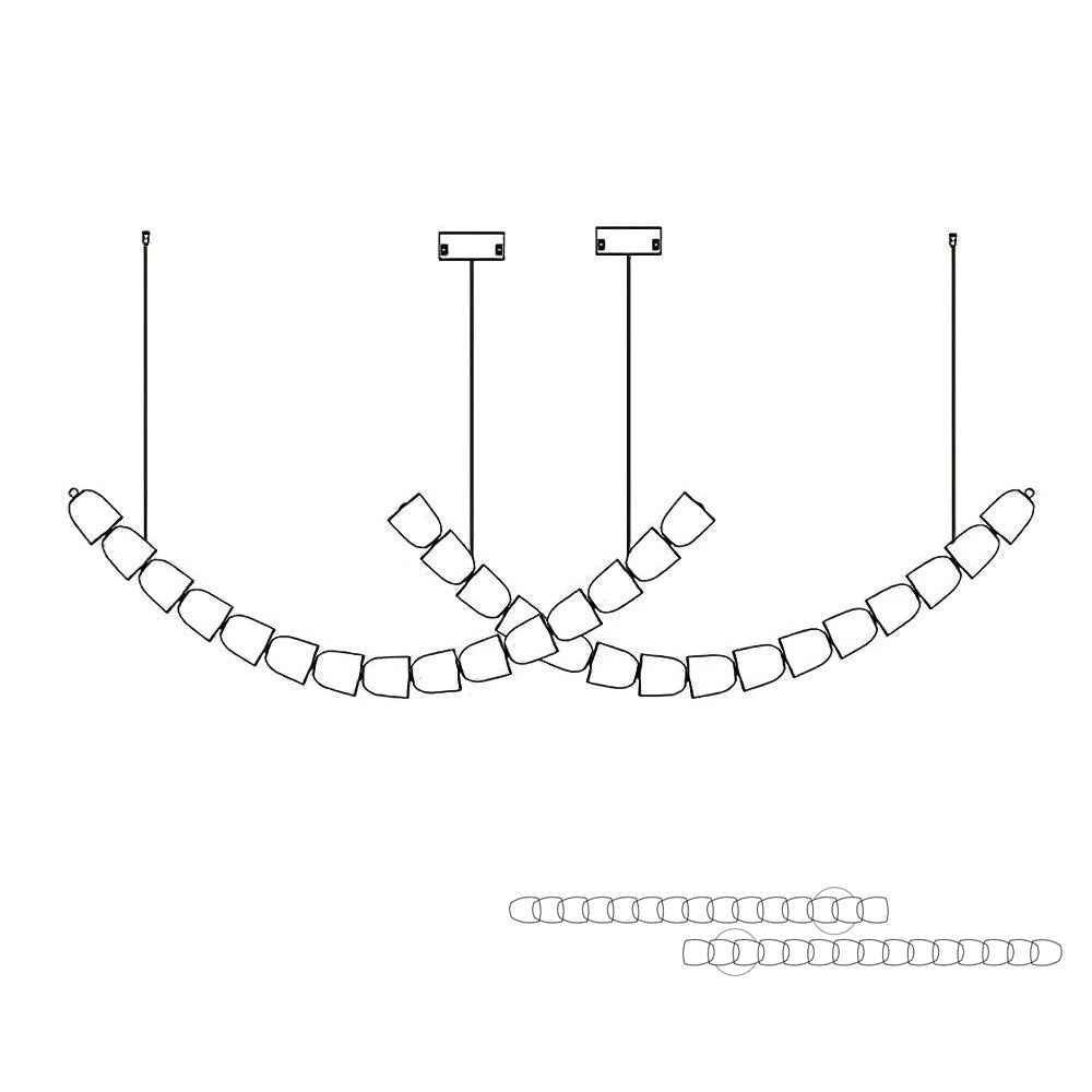Nexus candelabru din cristal, cromat