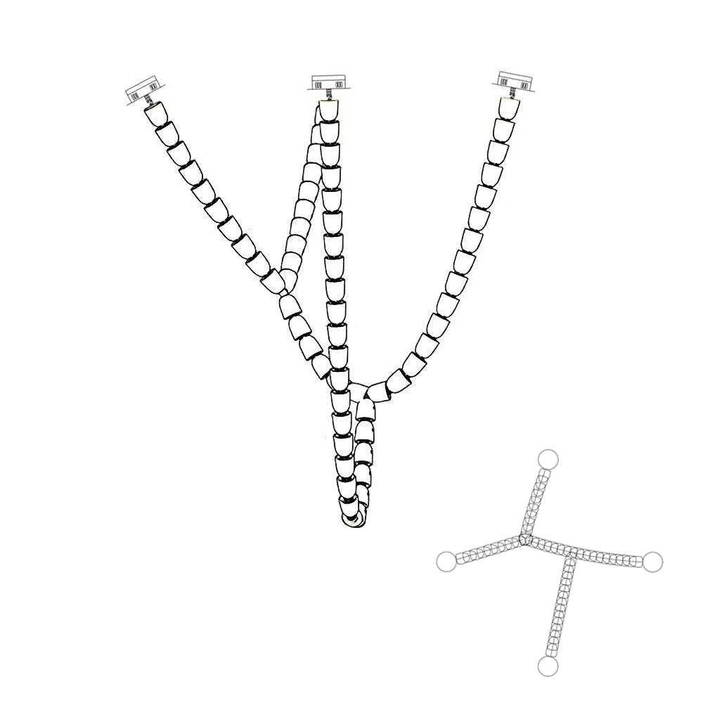 Nexus candelabru din cristal, cromat