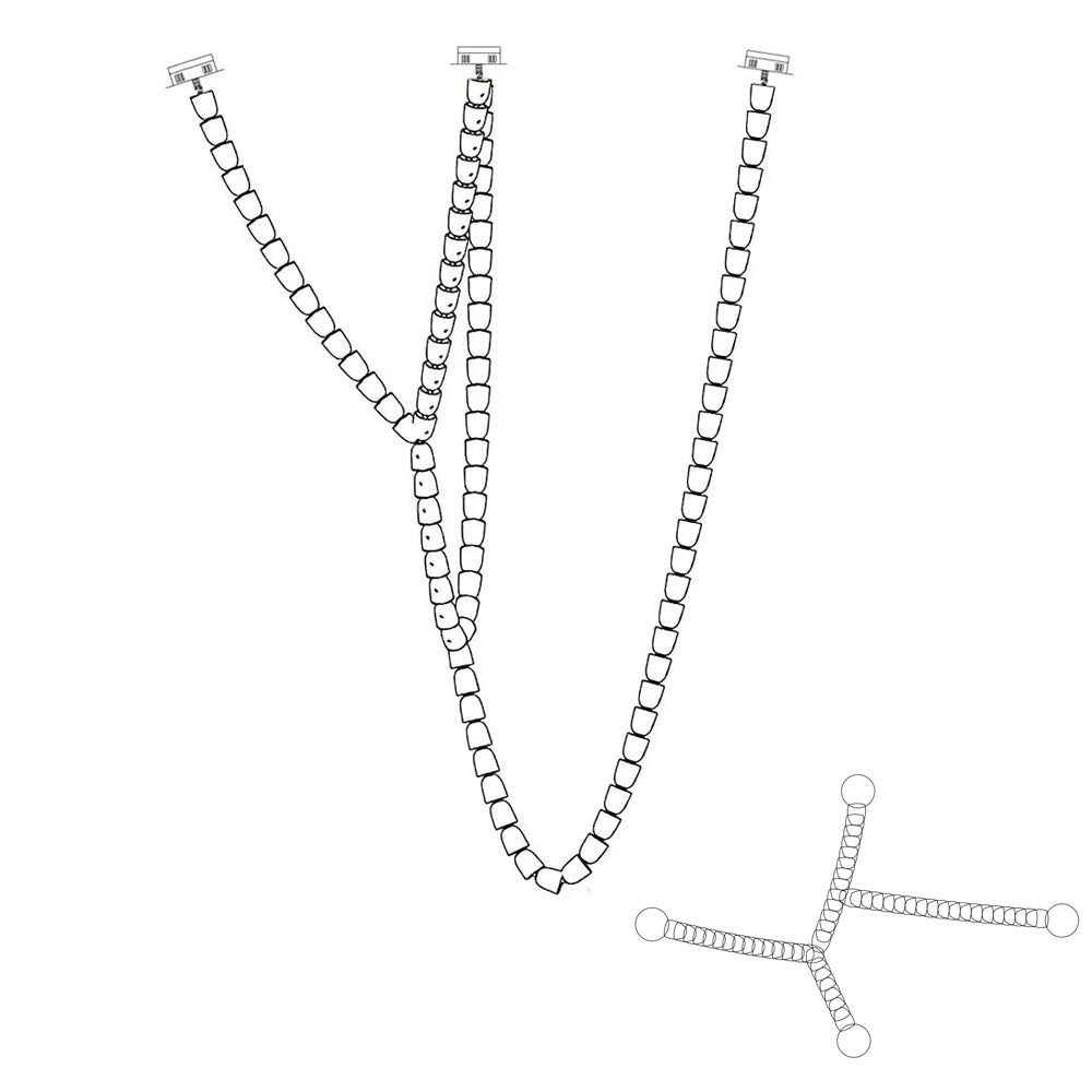 Nexus candelabru din cristal, cromat