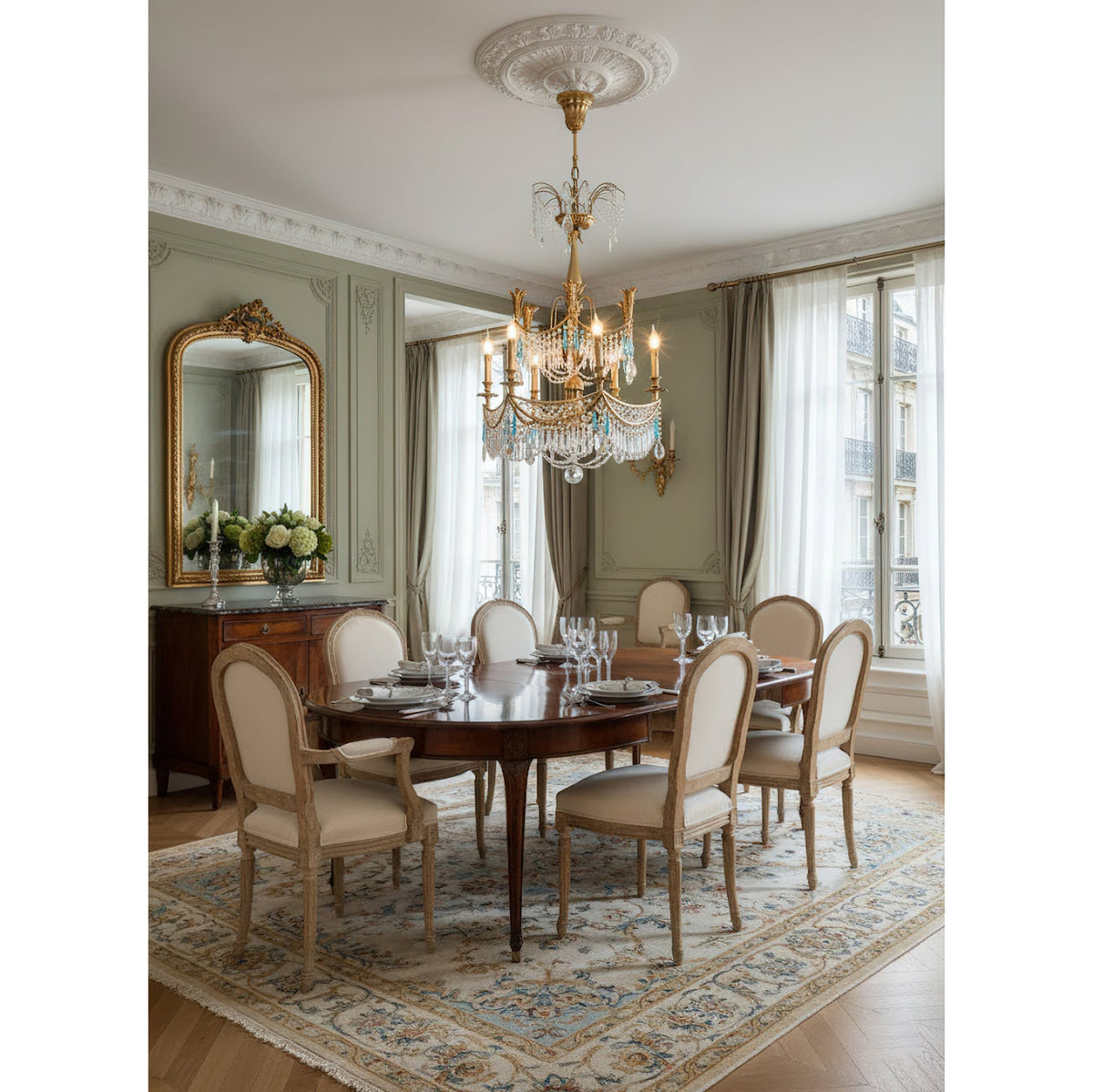 Genovese candelabru din cristal