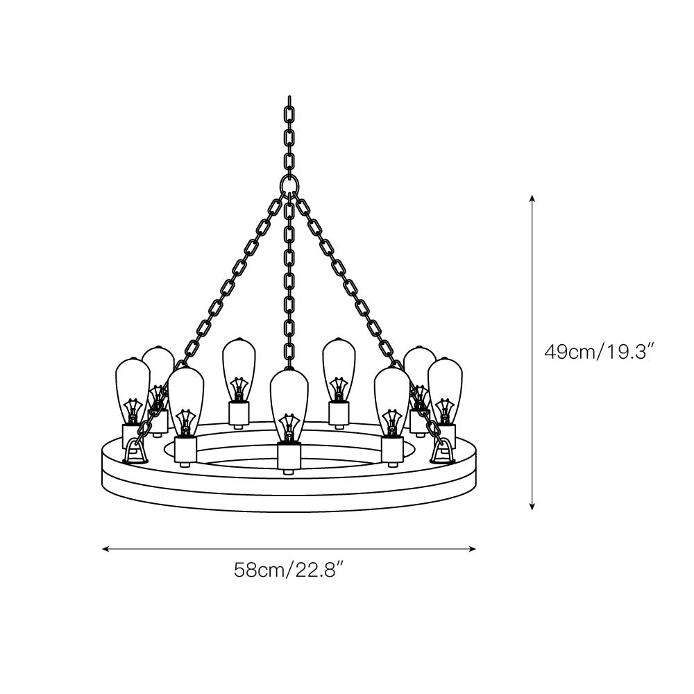 Rinorena candelabru din lemn