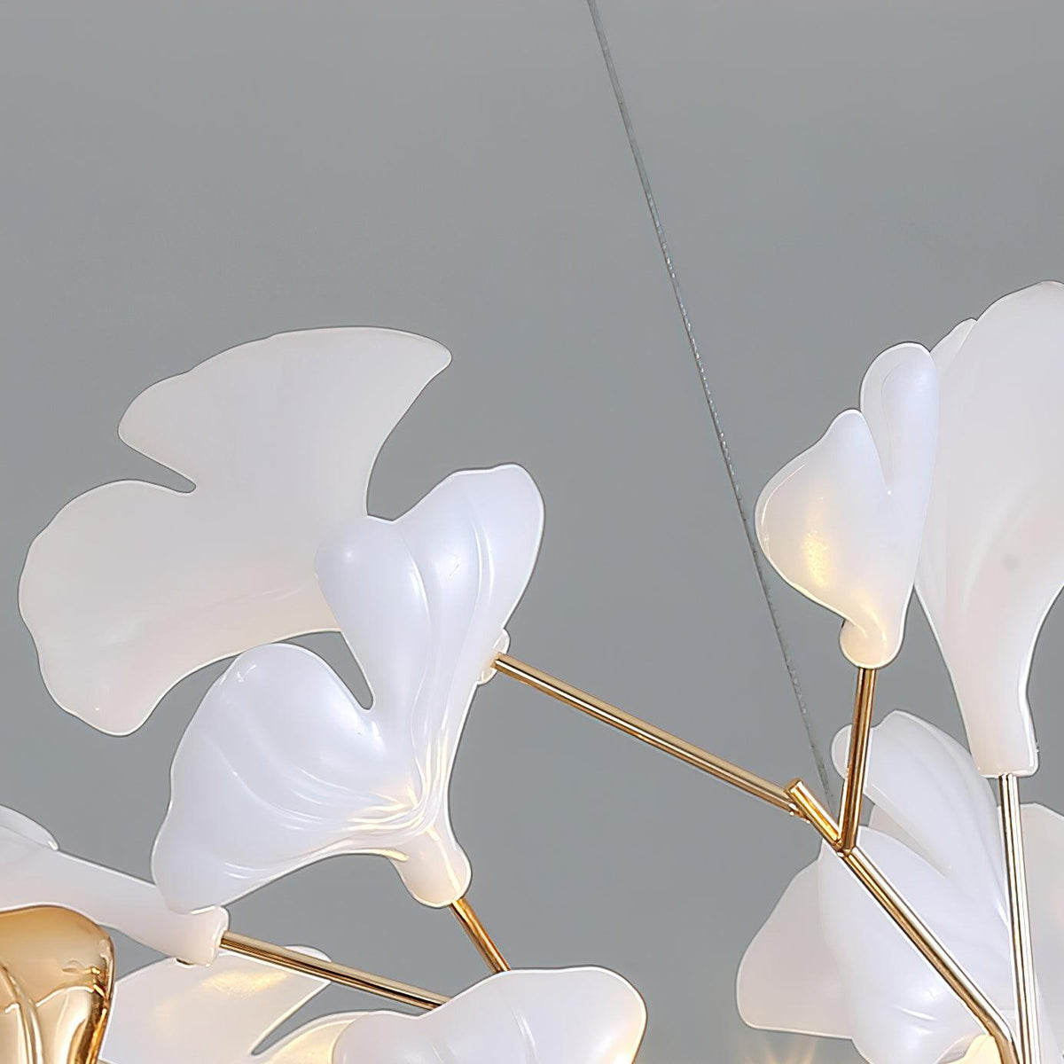 Quiven candelabru Gingko Leaf din ceramică aurie elegant