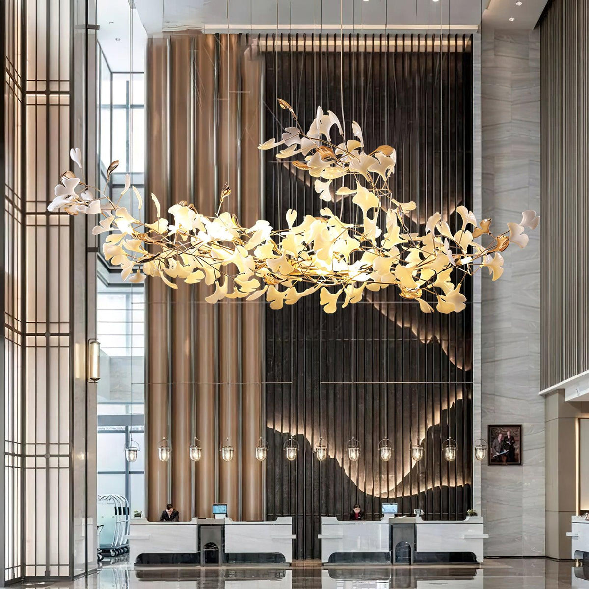 Sovell candelabru Postmodern de lux Ginkgo Cloud Ceramics