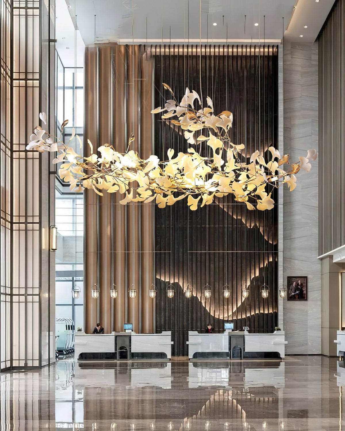 Sovell candelabru Postmodern de lux Ginkgo Cloud Ceramics