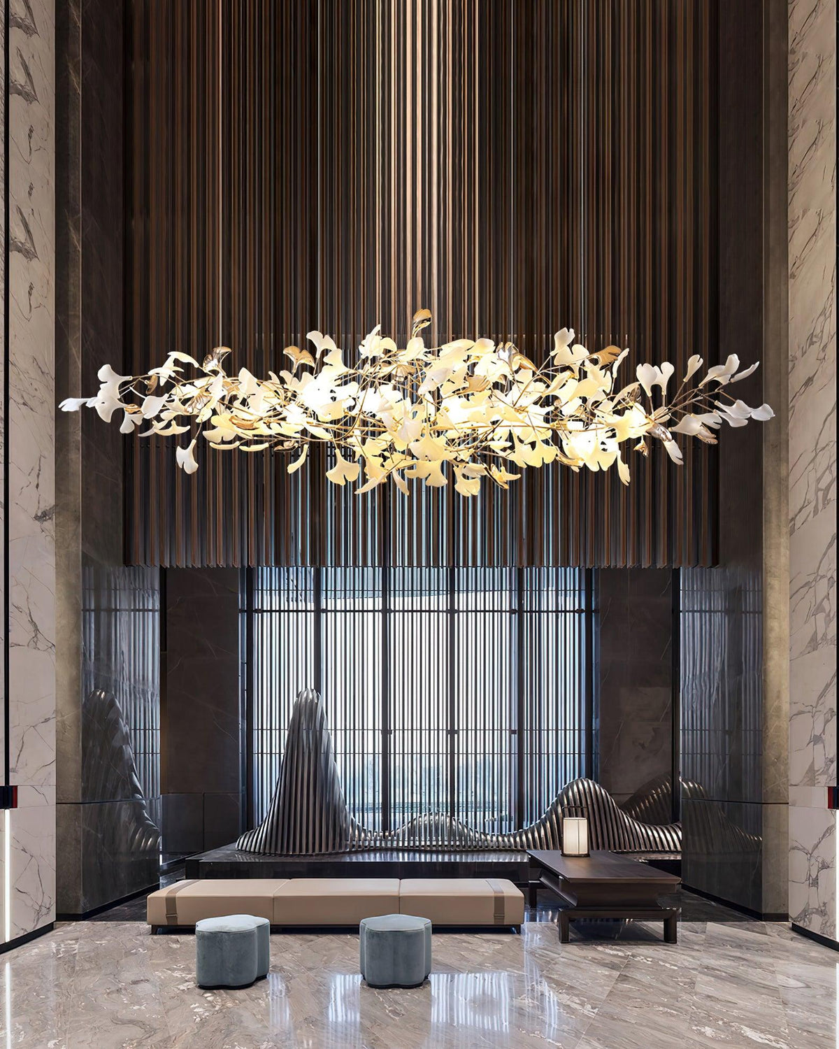 Sovell candelabru Postmodern de lux Ginkgo Cloud Ceramics