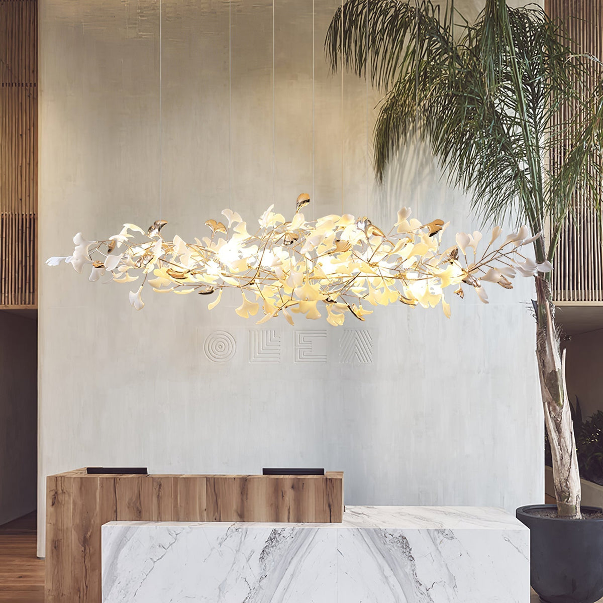 Sovell candelabru Postmodern de lux Ginkgo Cloud Ceramics