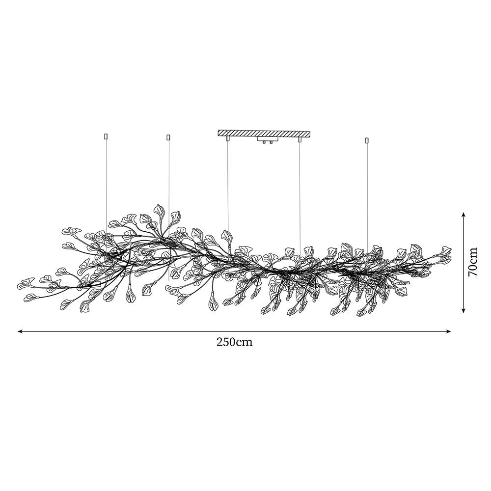 Calix candelabru cu abajur din ceramică în formă de frunză Gingko și finisaj alb aur, în stil modern