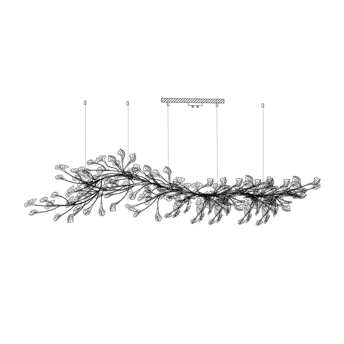 Calix candelabru cu abajur din ceramică în formă de frunză Gingko și finisaj alb aur, în stil modern