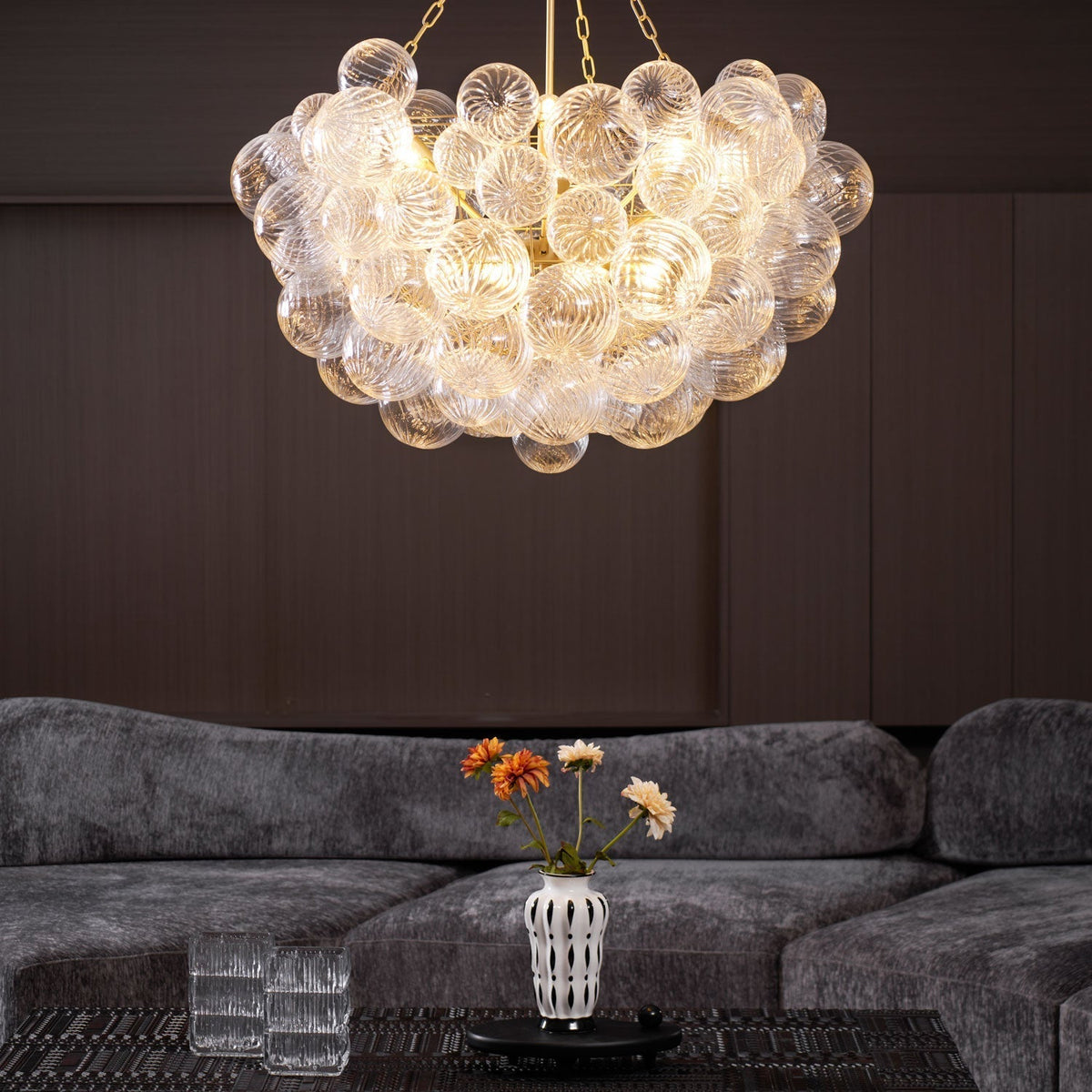 Ben candelabru Bile de sticlă Bubble modern