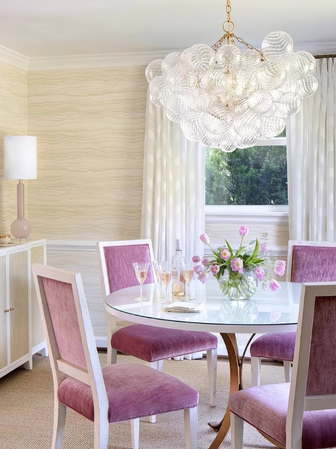 Ben candelabru Bile de sticlă Bubble modern