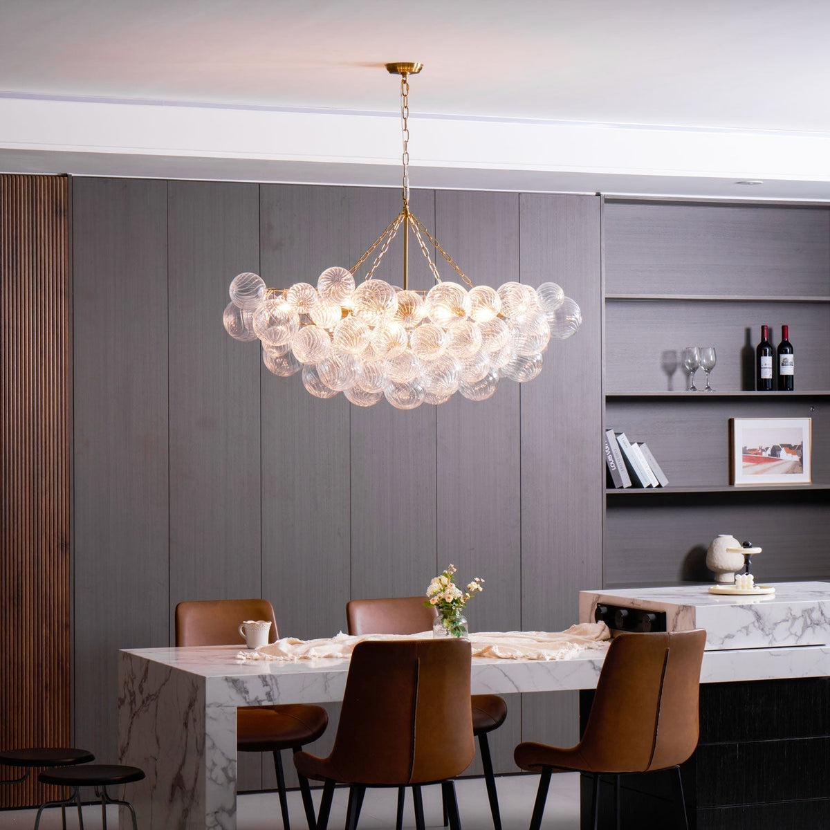 Ben candelabru Bile de sticlă Bubble modern