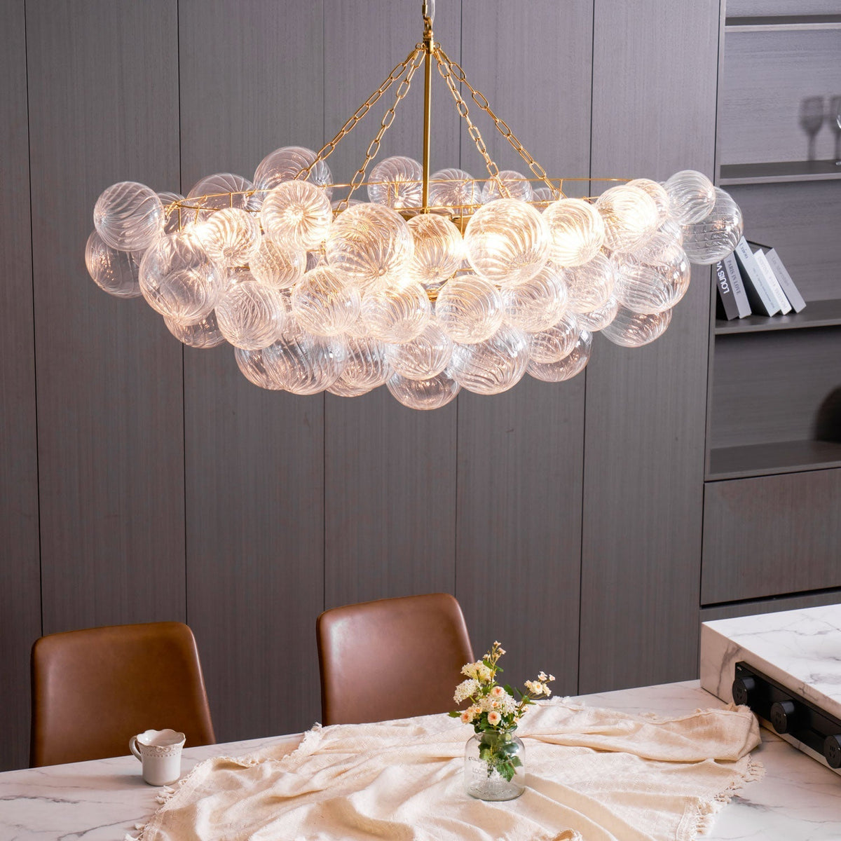 Ben candelabru Bile de sticlă Bubble modern
