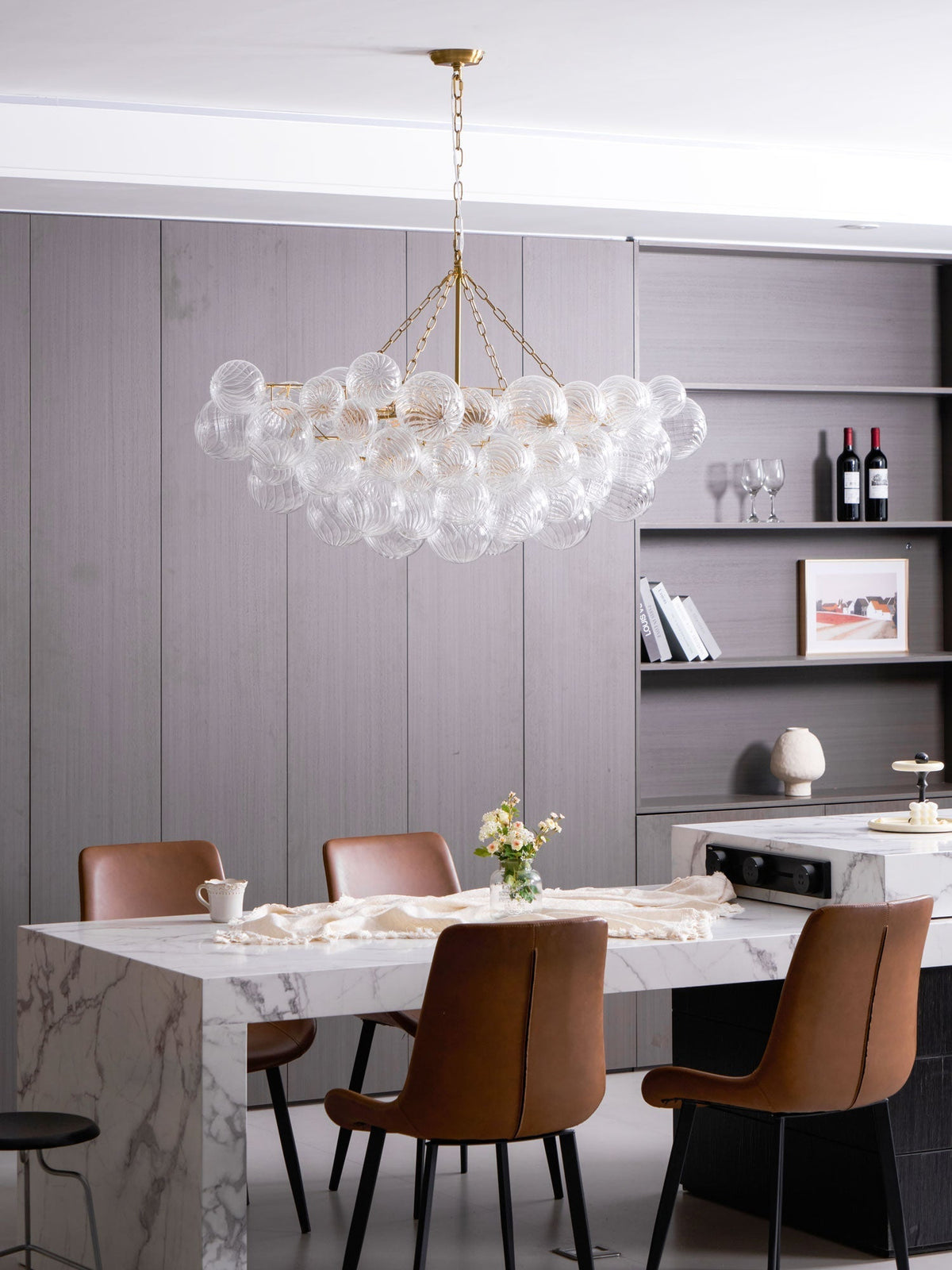 Ben candelabru Bile de sticlă Bubble modern