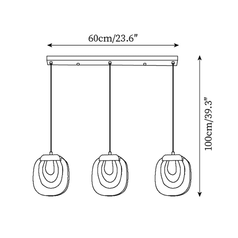 Avesia lampă suspendată minimalistă din sticlă pentru Scări