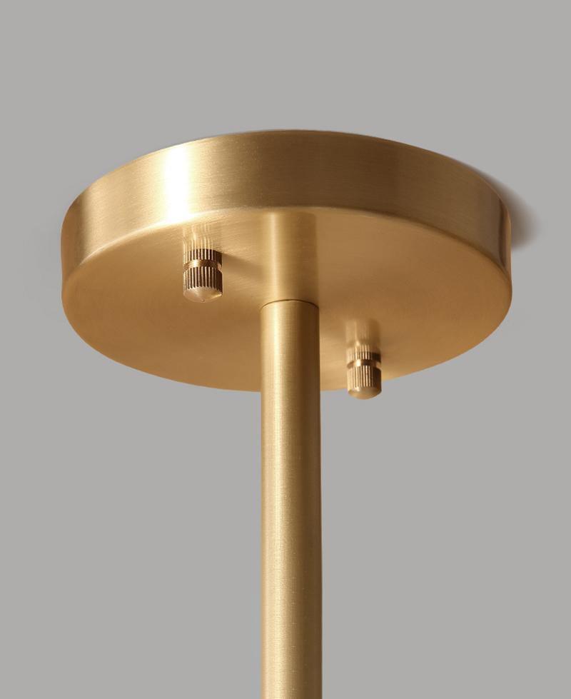 Eshlen candelabru din alamă și sticlă opal