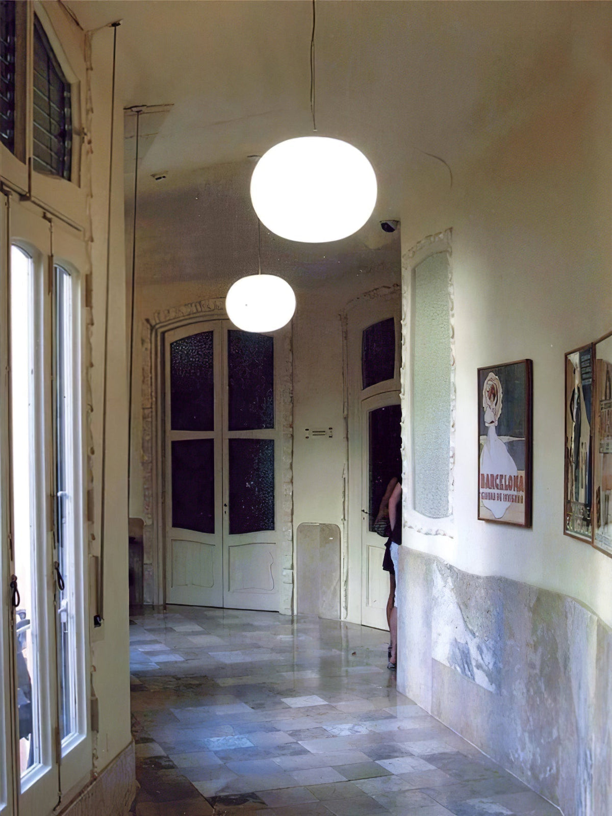 Gysta lampă suspendată contemporană din sticlă