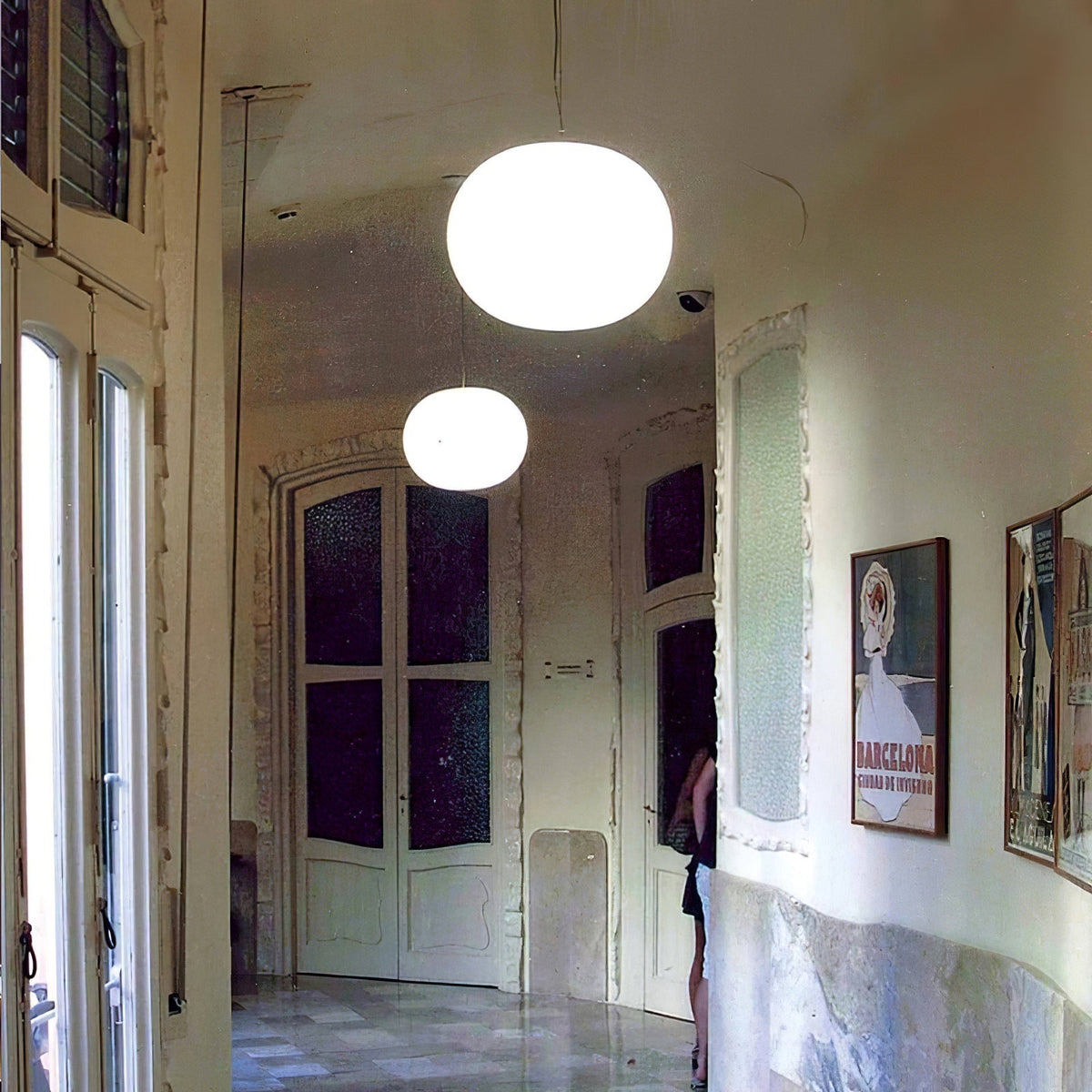 Gysta lampă suspendată contemporană din sticlă