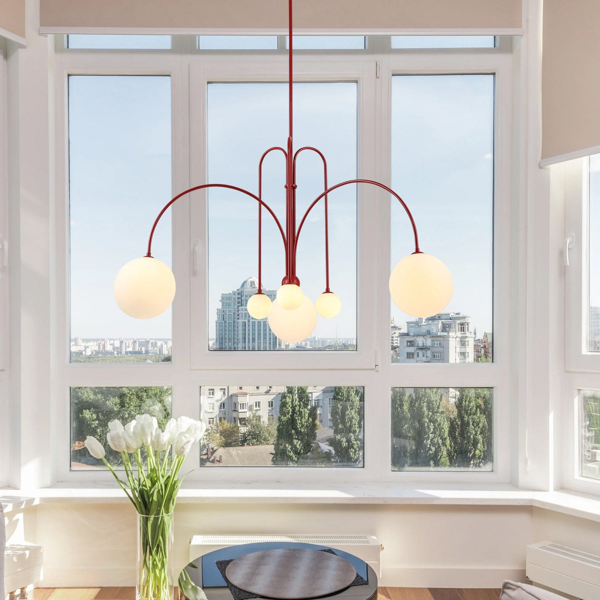 Rivorora candelabru, modern, cu glob