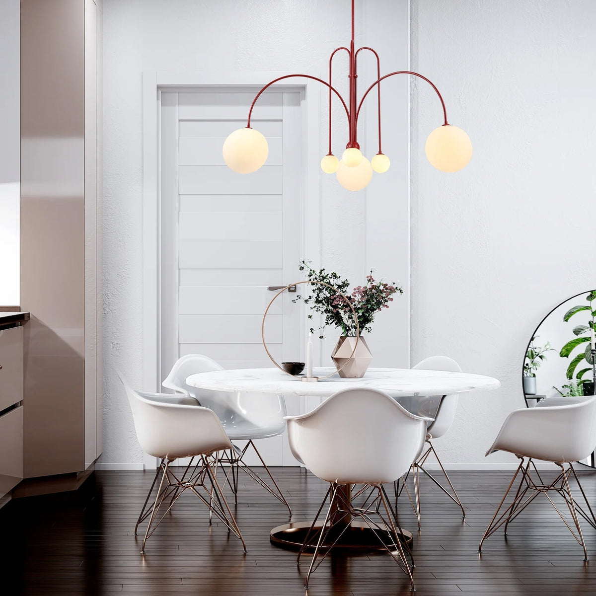 Rivorora candelabru, modern, cu glob