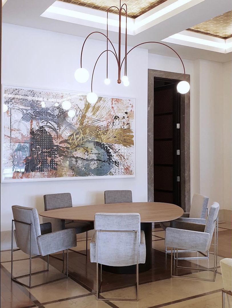 Rivorora candelabru, modern, cu glob