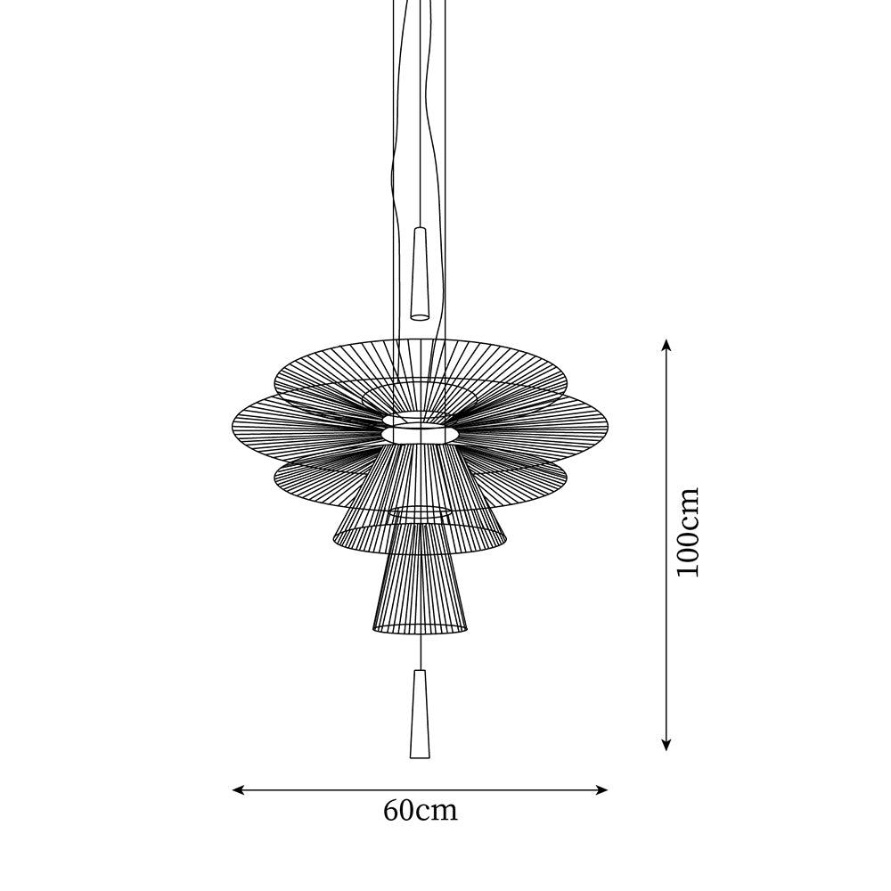Candelabru Sculptural cu Cadru din Sârmă Stratificată, Centru de Atenție modern Bold