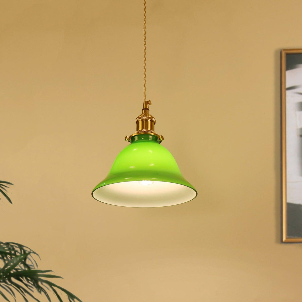 Jovanth lampă suspendată retro din alamă