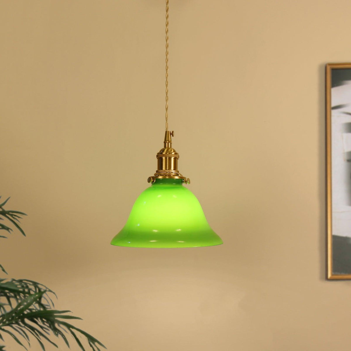 Jovanth lampă suspendată retro din alamă