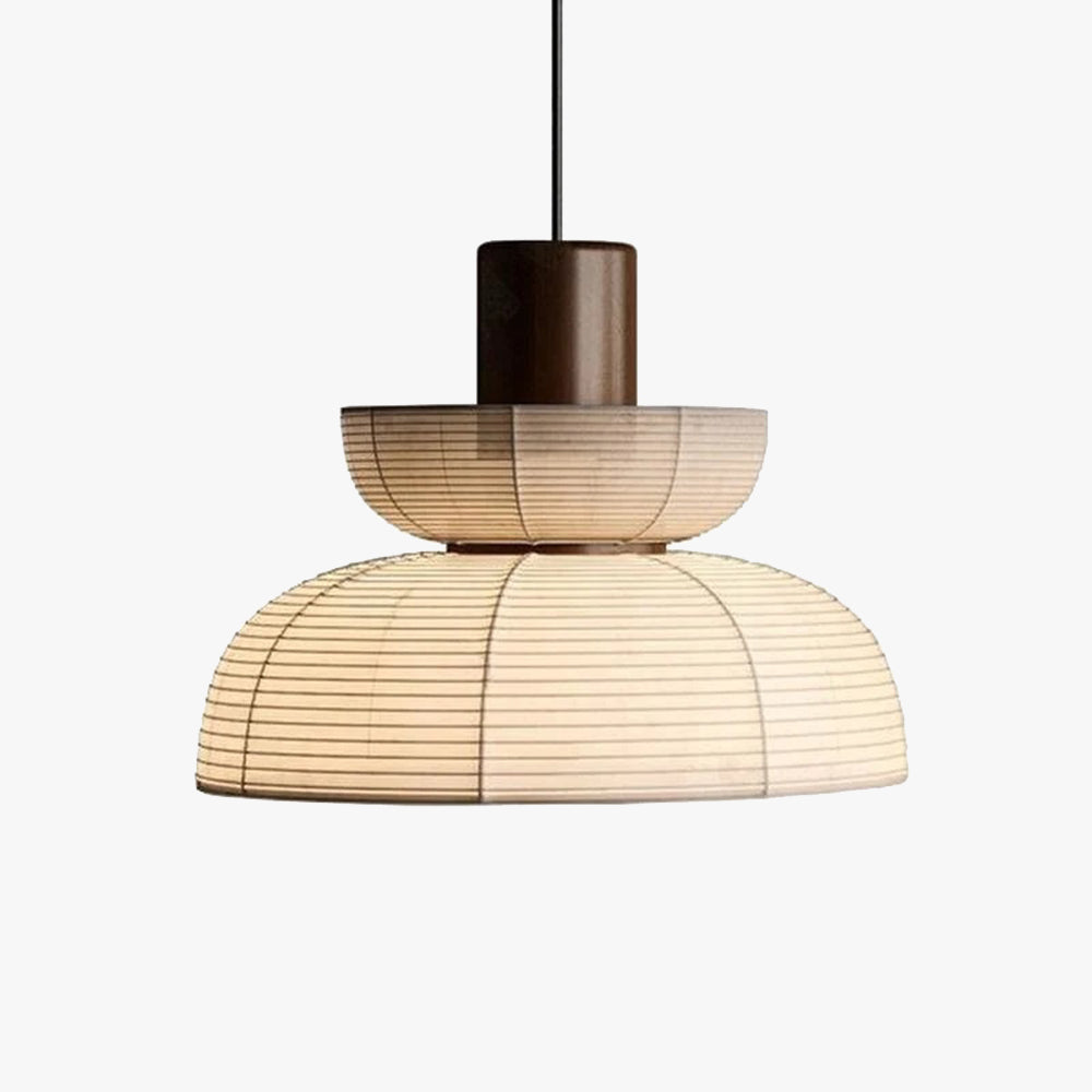 Ritta lampă suspendată albă stins din hârtie modernă, din material textil