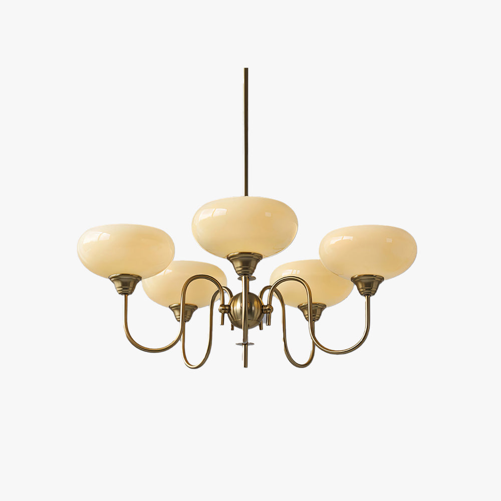 Arisha candelabru din metal și sticlă, vintage, LED, pentru living