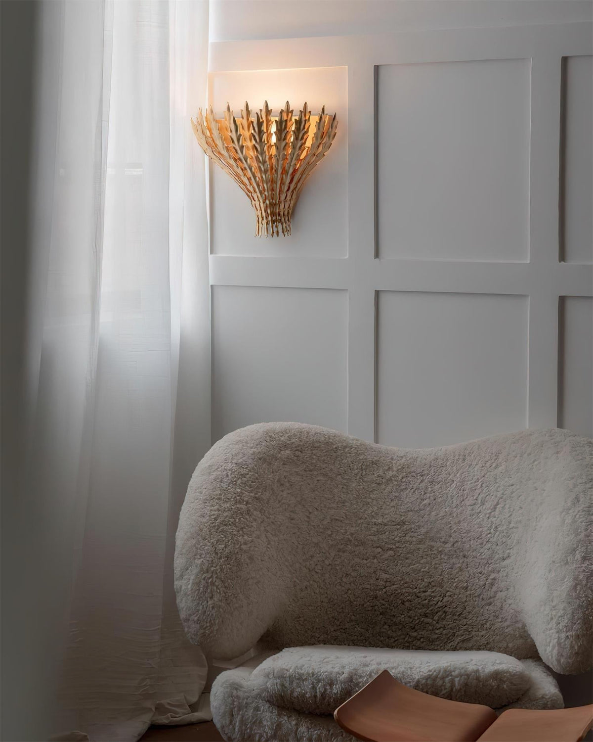 Hampton aplică de perete țesută manual cu motiv frunze elegante