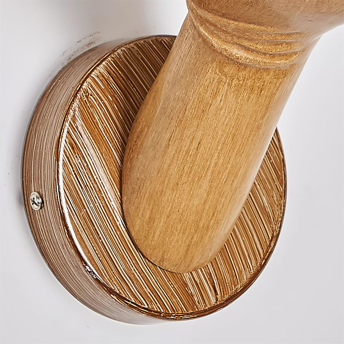 Aplică de perete corp din polimer formă manuală abajur glob grain de lemn