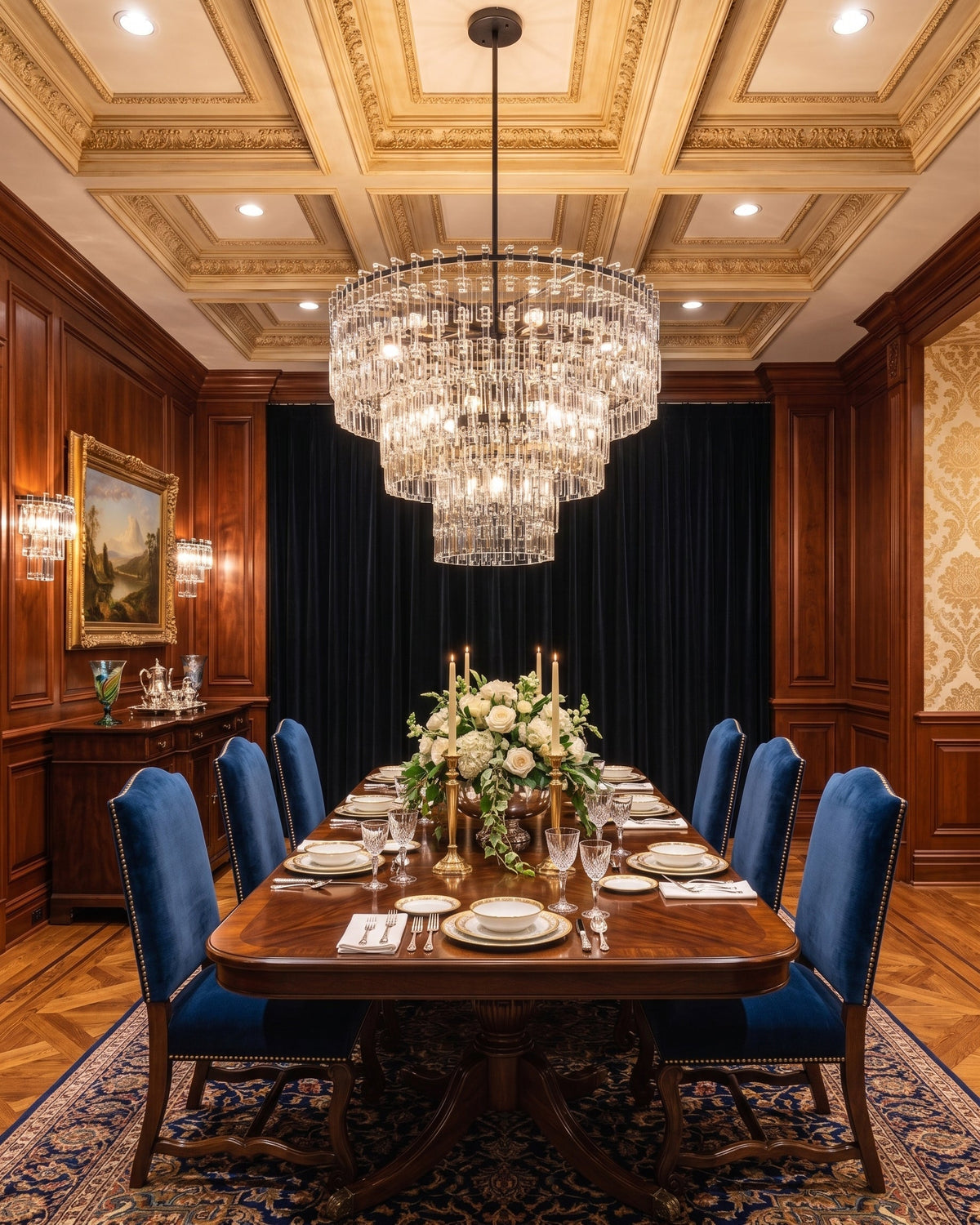 Elyelira candelabru din cristal, geometric