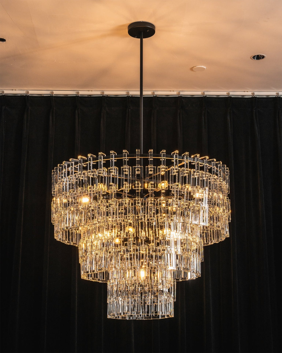 Elyelira candelabru din cristal, geometric