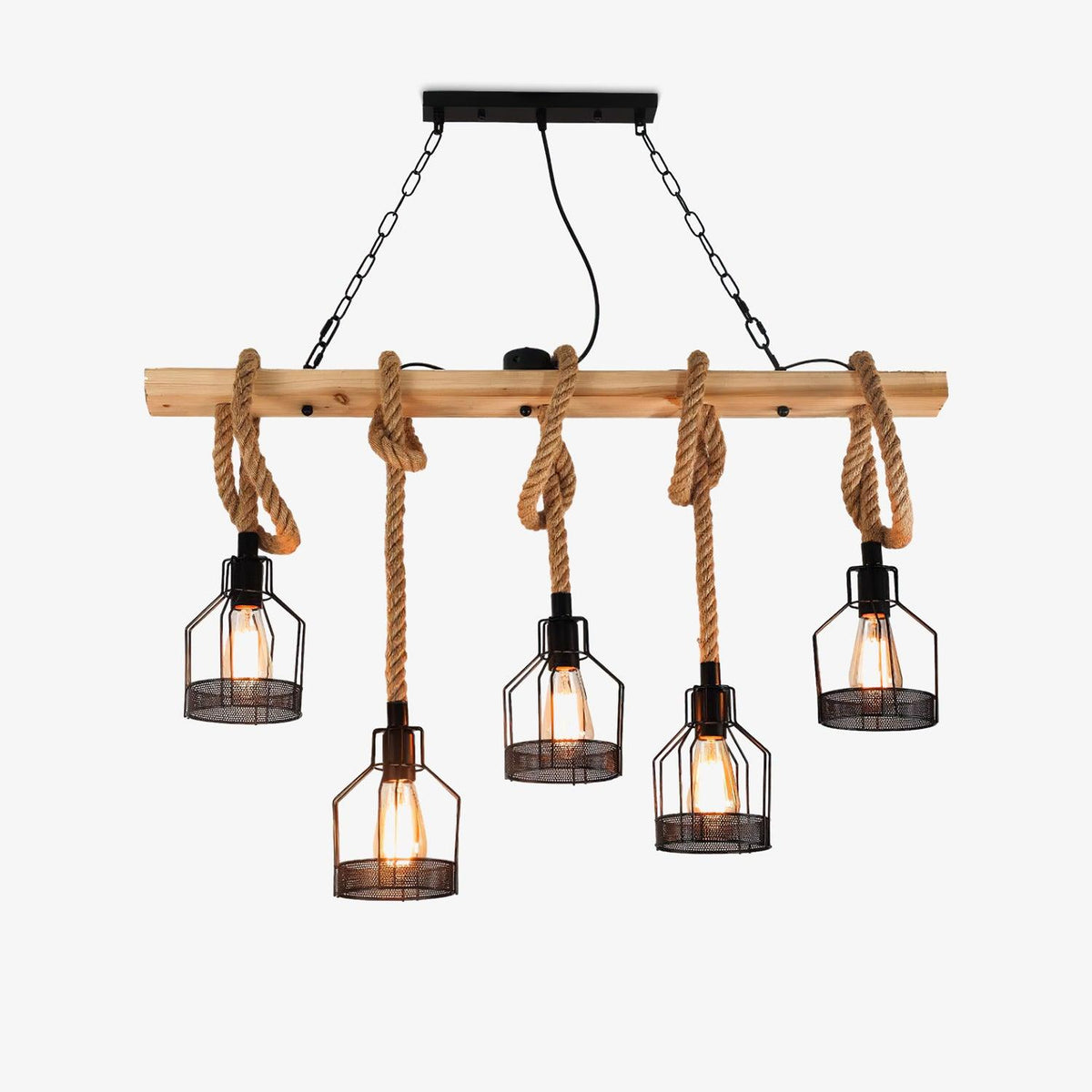 Quoro candelabru industrial cu Sfoară din Cânepă