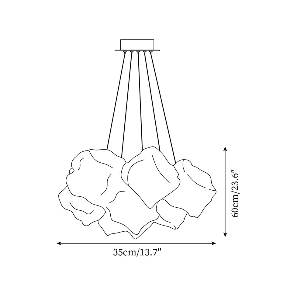 Pebine Clustered candelabru din sticlă
