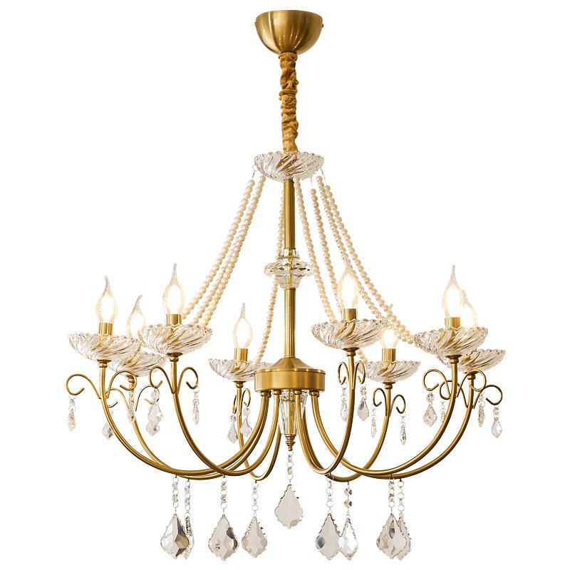 Elyisian candelabru din cristal, elegant, clasic, cu aspect perlat
