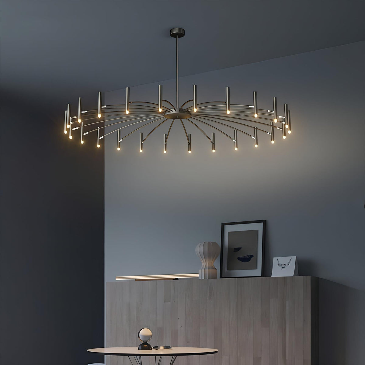 Lumaraine candelabru, industrial