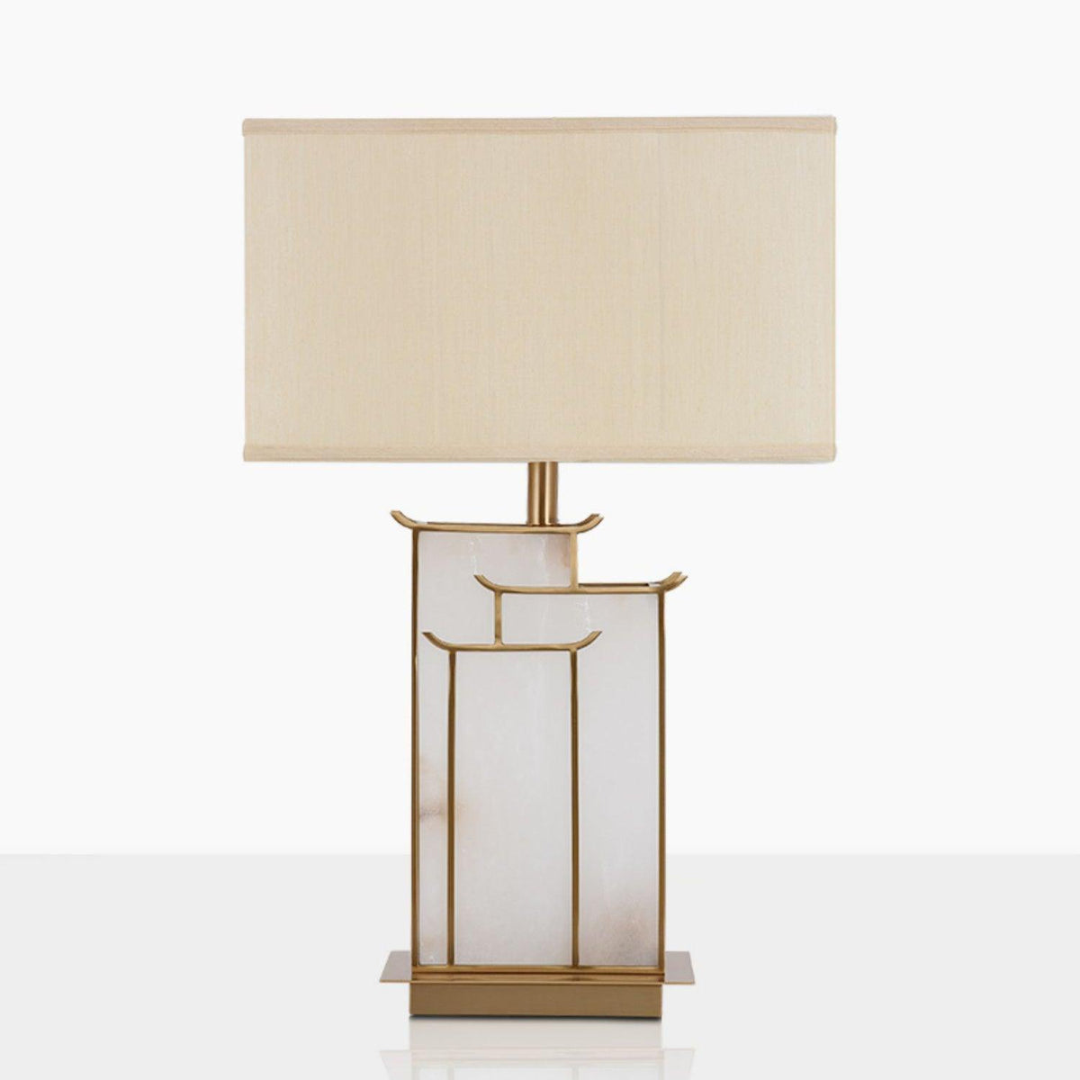 Nysilor Rectangular lampă de masă din sticlă