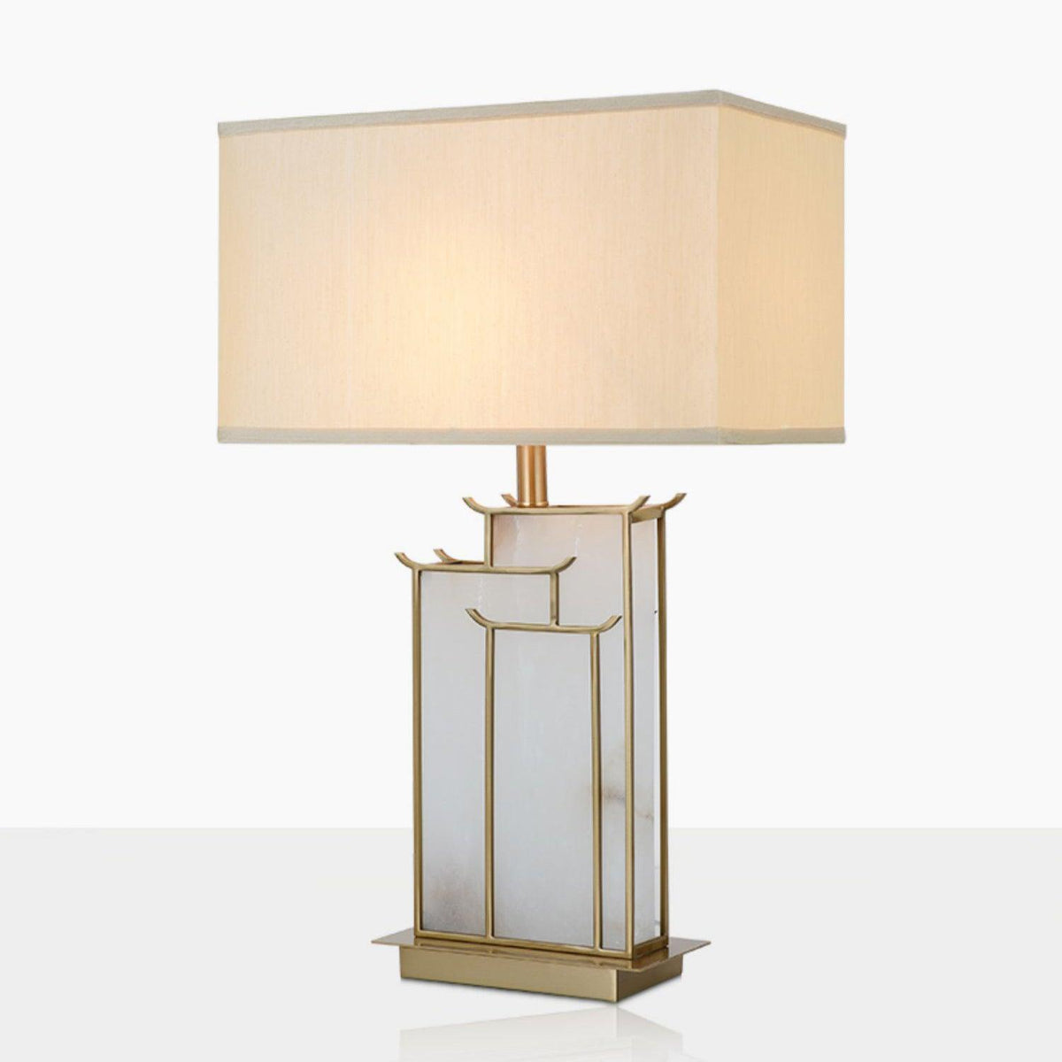 Nysilor Rectangular lampă de masă din sticlă