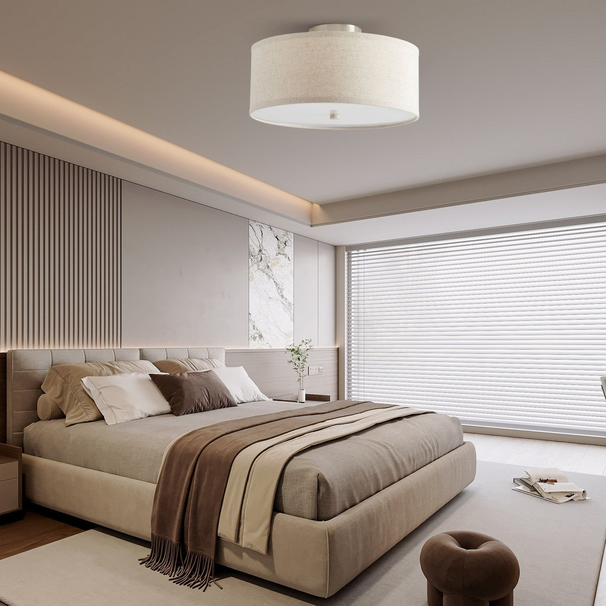 Qilvo lampă de tavan abajur in design simplu elegant