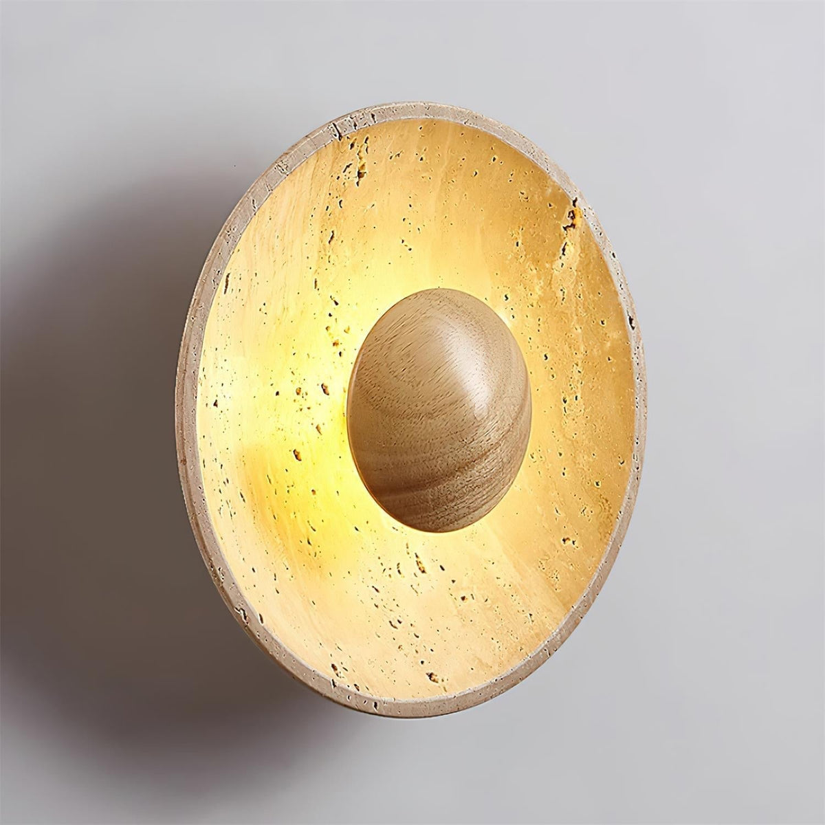 Norvian aplică de perete din travertin, minimalistă, rotundă