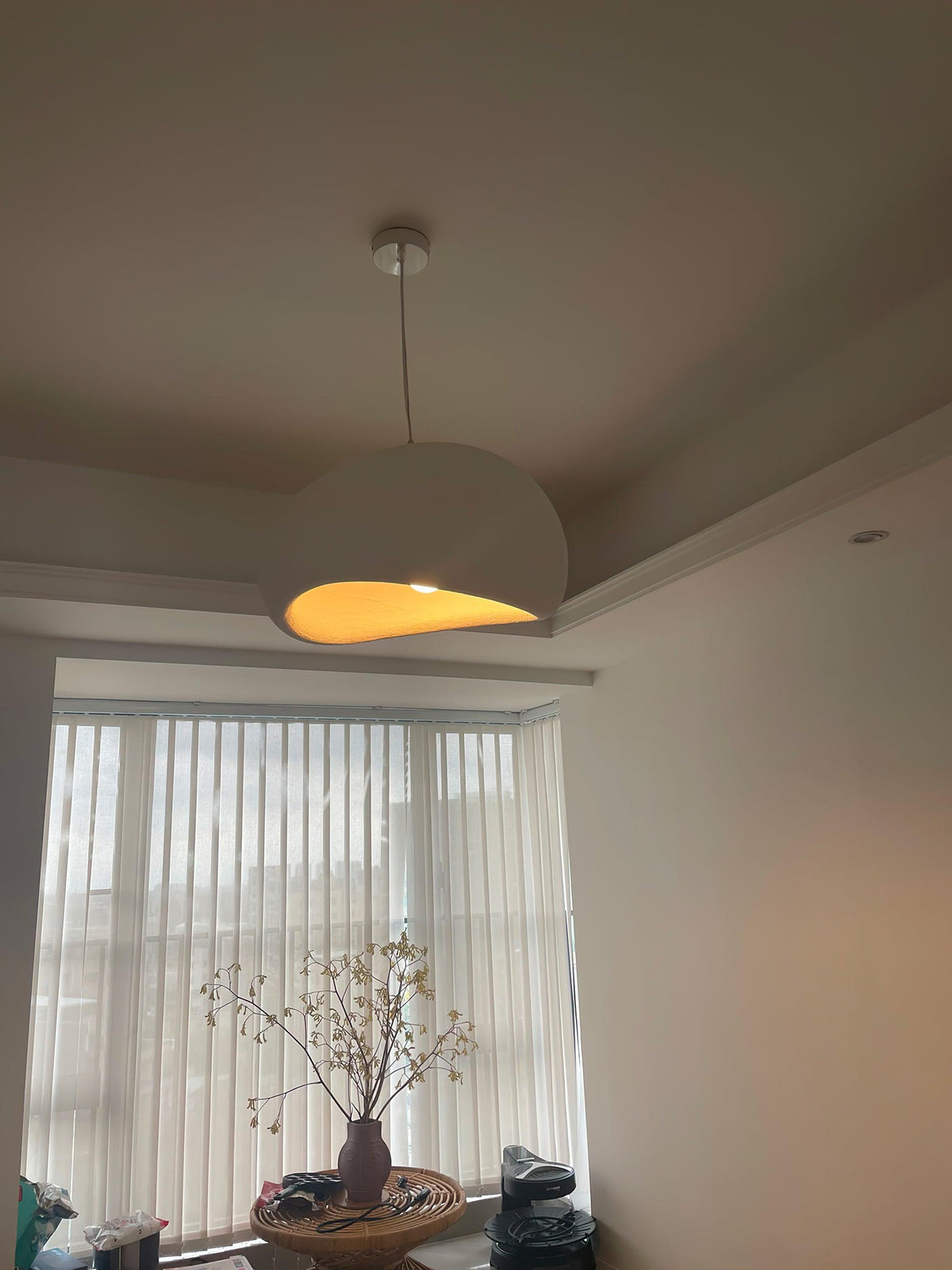 Lampă suspendată Organic Abajur Curbat Textură Moale modern Stil Artistic
