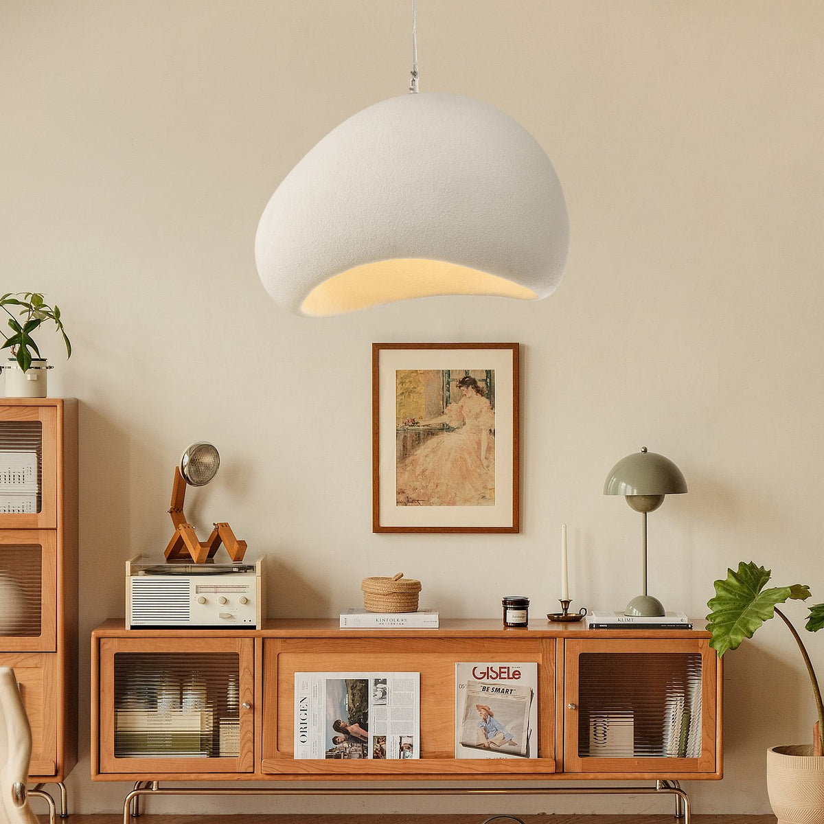 Reloza lampă suspendată din rășină, modernă, minimalistă