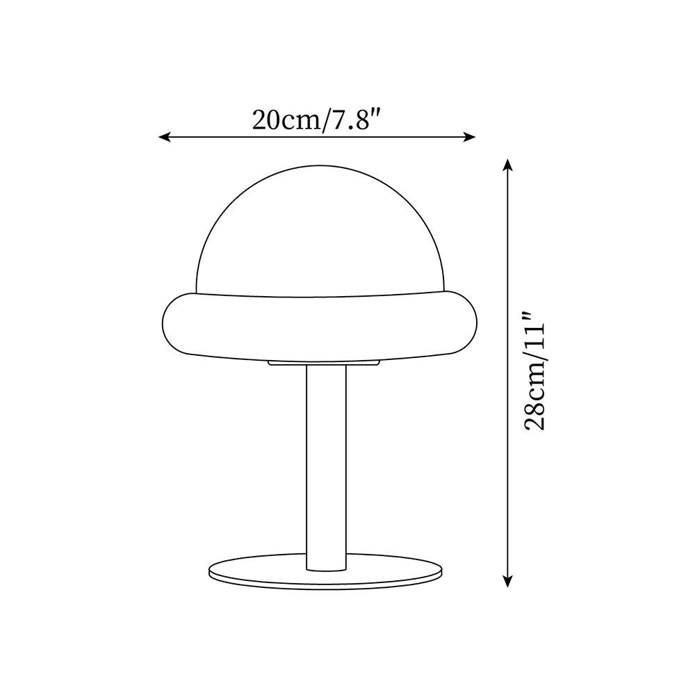 Eirisella lampă de masă din sticlă
